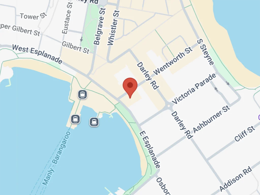 NeuroCog - Map - Manly Location NeuroCog Address - 307/39 East Esplanade, Manly, NSW, 2095